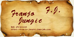 Franjo Jungić vizit kartica